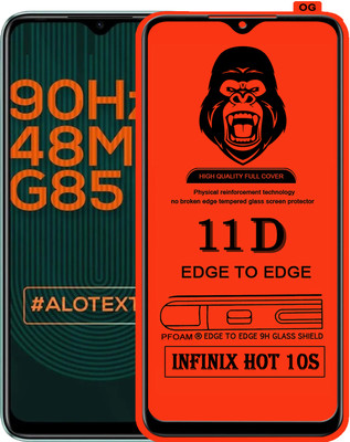 Laxdom Edge To Edge Tempered Glass for INFINIX HOT 10S(Pack of 1)