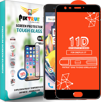 PikTrue Edge To Edge Tempered Glass for OnePlus 3T(Pack of 1)