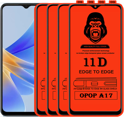 Rofix star Edge To Edge Tempered Glass for OPPO A17(Pack of 4)