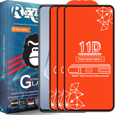 Roxel Edge To Edge Tempered Glass for Iqoo Neo 5 5G(Pack of 3)