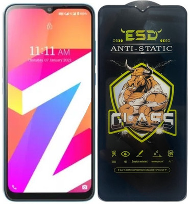 Blate Edge To Edge Tempered Glass for Lava Z3, ESD Tempered Glass, ESD Screen Protector, Anti Static, Screen Protector(Pack of 1)