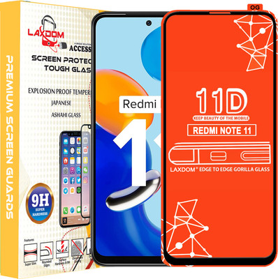 Laxdom Edge To Edge Tempered Glass for REDMI NOTE 11(Pack of 1)