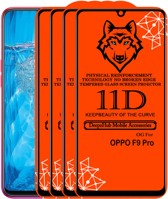 DeepzHub Edge To Edge Tempered Glass for OPPO F9 Pro(Pack of 4)