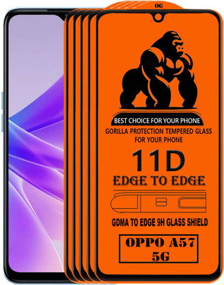 GDMA Edge To Edge Tempered Glass for OPPO A57 5G(Pack of 5)