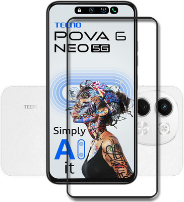 INFINITYWORLD Edge To Edge Tempered Glass for Tecno Pova 6 Neo, Tecno Pova 6 Neo 5G(Pack of 1)
