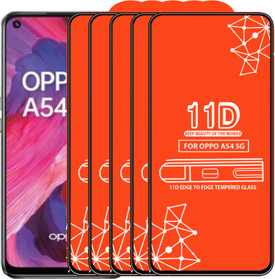 Roxel Edge To Edge Tempered Glass for Oppo A54 5G(Pack of 5)