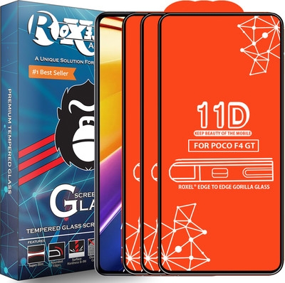 Roxel Edge To Edge Tempered Glass for Poco F4 Gt(Pack of 3)