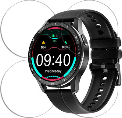 SOMTONE Edge To Edge Tempered Glass for Waterproof Sports Smart Watch With Wireless Earbuds 1.32 inch SMARTWATCH SCREEN GUARD(Pack of 4)