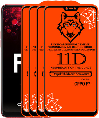 DeepzHub Edge To Edge Tempered Glass for OPPO F7(Pack of 4)