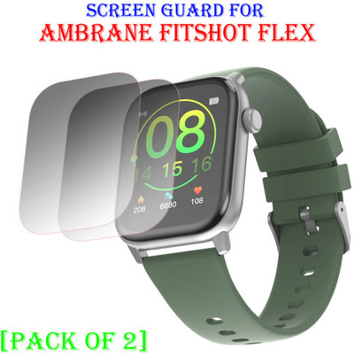 hirdesh Edge To Edge Tempered Glass for Ambrane FitShot Flex(Pack of 2)