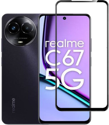 BRENZZ Edge To Edge Tempered Glass for Realme C67 5G, realme C67 5G(Pack of 1)
