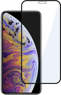Bulkwala Edge To Edge Tempered Glass for Tempered Glass for iPhone Xs Max | Screen Protector Full HD, Tempered Glass for iPhone Xs Max | Screen Protector Full HD Quality Tempered Glass Anti-Scratch Edge to Edge Coverage with Easy Installation Kit (Black)(Pack of 1)