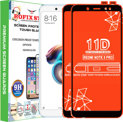 Rofix star Edge To Edge Tempered Glass for Mi Redmi Note 5 Pro(Pack of 2)