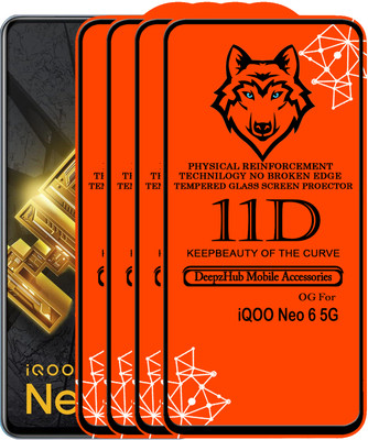 CRodible Edge To Edge Tempered Glass for IQOO Neo 6 5G(Pack of 4)