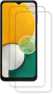 SOMTONE Edge To Edge Tempered Glass for Samsung Galaxy A13 TEMPERED GUARD FRONTP2(Pack of 2)