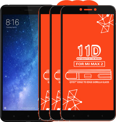 Qyist Edge To Edge Tempered Glass for Mi Max 2(Pack of 3)