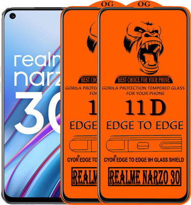 CYOR Edge To Edge Tempered Glass for REALME NARZO 30(Pack of 2)