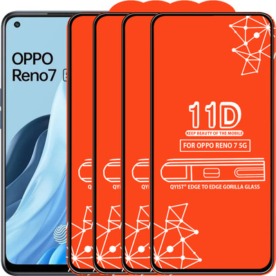 Qyist Edge To Edge Tempered Glass for Oppo Reno 7 5G(Pack of 4)