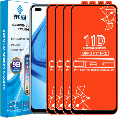PFOAM Edge To Edge Tempered Glass for OPPO F17 PRO(Pack of 4)