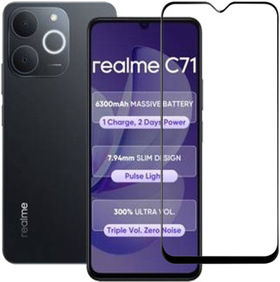 DSCASE Edge To Edge Tempered Glass for realme C71, Realme C71(Pack of 1)