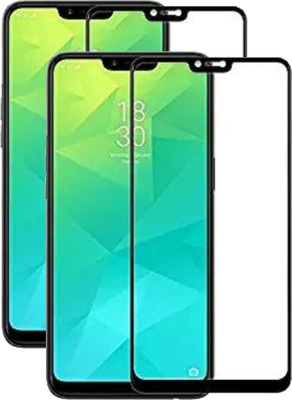 YuviKrissh Edge To Edge Tempered Glass for Oppo A3s(Pack of 2)
