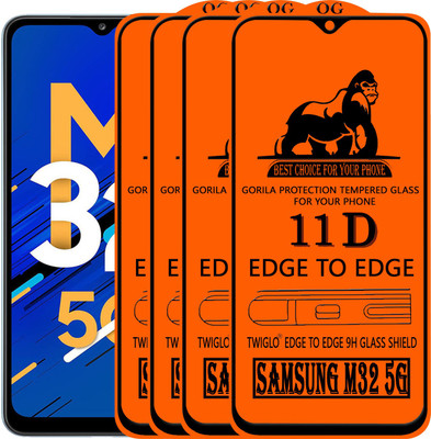 TWIGLO Edge To Edge Tempered Glass for SAMSUNG M32 5G(Pack of 4)