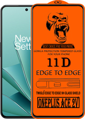 TWIGLO Edge To Edge Tempered Glass for ONEPLUS ACE 2V(Pack of 1)