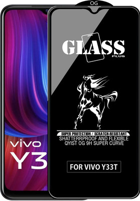 Qyist Edge To Edge Tempered Glass for VIVO Y33T(Pack of 1)