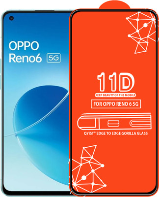 Qyist Edge To Edge Tempered Glass for Oppo Reno 6 5G(Pack of 1)