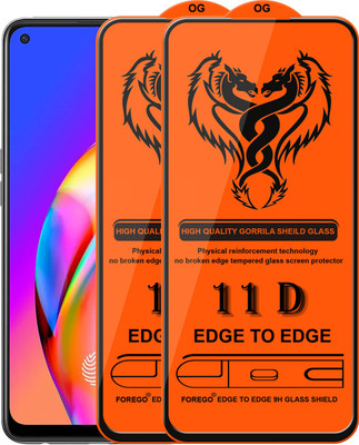 Forego Edge To Edge Tempered Glass for Oppo F19 Pro Plus(Pack of 2)