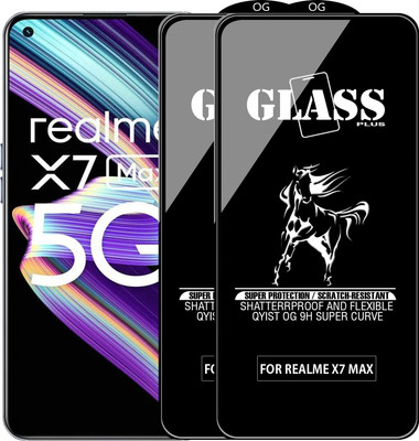 Qyist Edge To Edge Tempered Glass for REALME X7 MAX(Pack of 2)