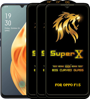 PFOAM Edge To Edge Tempered Glass for OPPO F15(Pack of 3)
