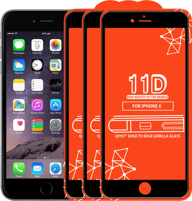 Qyist Edge To Edge Tempered Glass for Apple iPhone 6(Pack of 3)