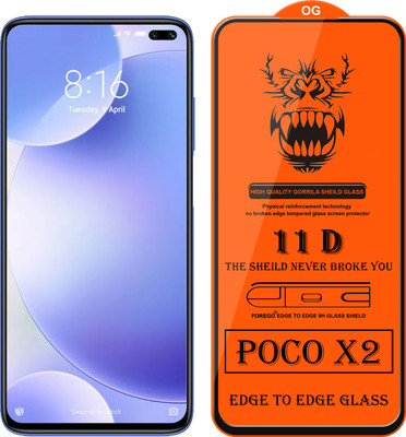 Forego Edge To Edge Tempered Glass for Poco X2(Pack of 1)