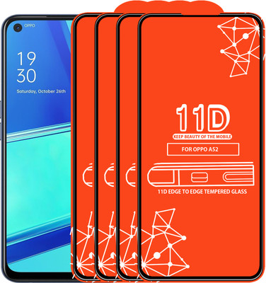 Roxel Edge To Edge Tempered Glass for Oppo A52 2020(Pack of 4)