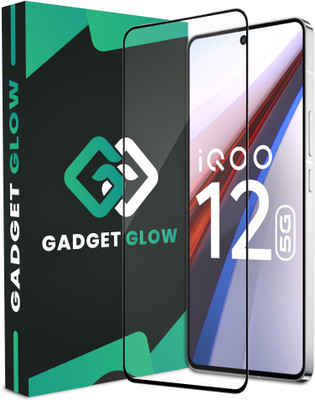 Gadget Glow Edge To Edge Tempered Glass for iQOO 12 5G, IQOO 12, 6.78 Inches(Pack of 1)