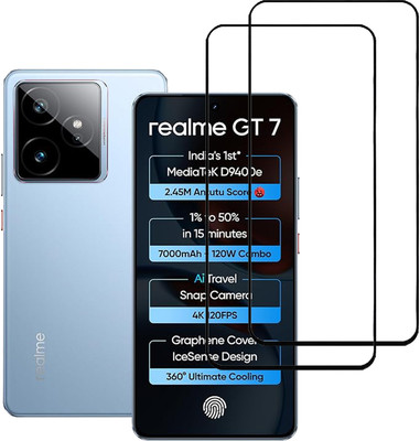 KARTRAY Edge To Edge Tempered Glass for Realme GT 7 5G(Pack of 2)