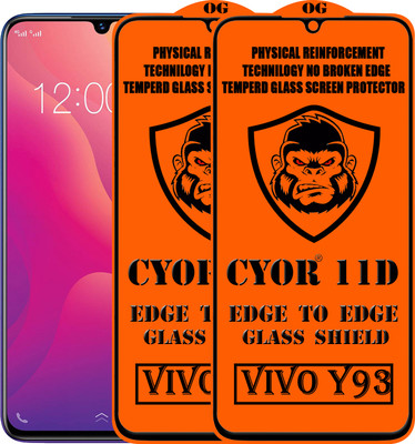 CYOR Edge To Edge Tempered Glass for VIVO Y93(Pack of 2)