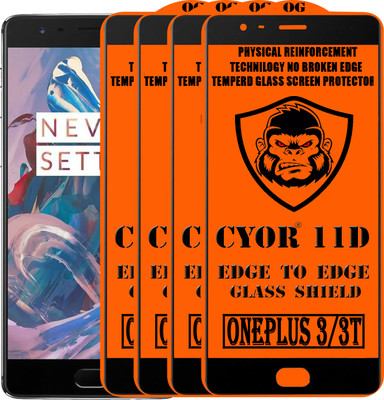 CYOR Edge To Edge Tempered Glass for OnePlus 3T(Pack of 4)