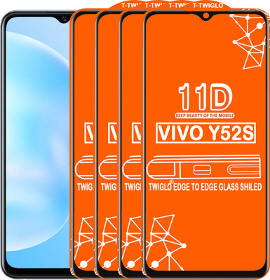 TWIGLO Edge To Edge Tempered Glass for VIVO Y52S(Pack of 4)