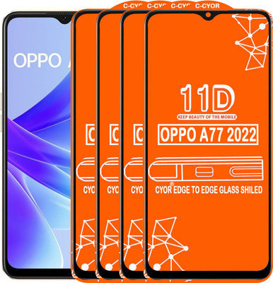 CYOR Edge To Edge Tempered Glass for OPPO A77 2022(Pack of 4)