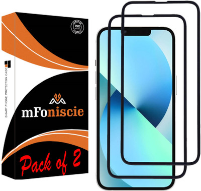 mFoniscie Edge To Edge Tempered Glass for Apple iPhone 13, Apple iPhone 13 Pro, Apple iPhone 14(Pack of 2)