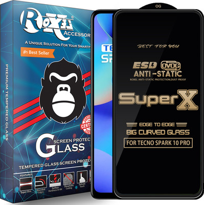 Roxel Edge To Edge Tempered Glass for TECNO SPARK 10 PRO(Pack of 1)