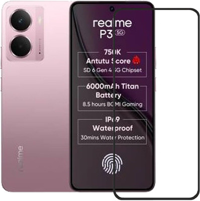 welldesign Edge To Edge Tempered Glass for RealMe P3 5G, realme P3 5G(Pack of 1)