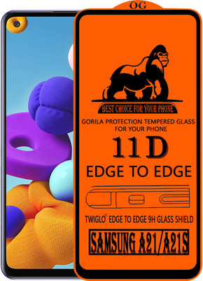 TWIGLO Edge To Edge Tempered Glass for SAMSUNG galaxy A21S(Pack of 1)