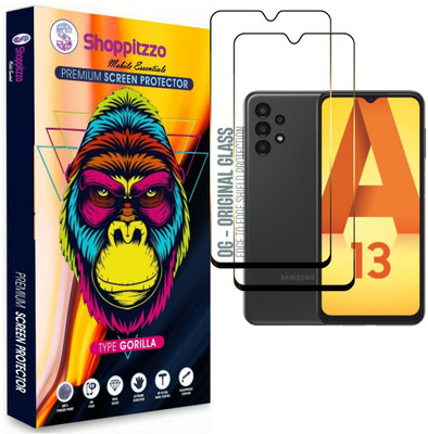 Shoppitzzo Edge To Edge Tempered Glass for Samsung A13 4G/M33 5G/M32 5G (6.6 Inch)**DuraGlass**Millitary Grade-Anti Explosion-Tempered Glass/Full Screen Coverage-Edge to Edge/9H Hardness/With Easy Installation Kit(Pack of 2)