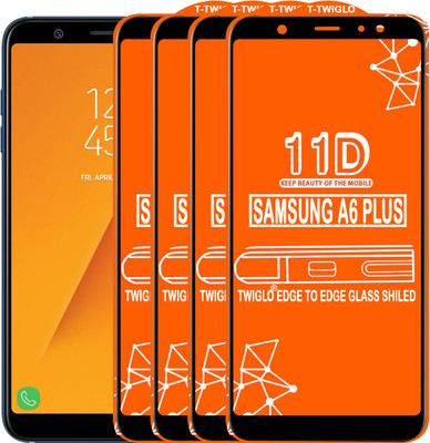 TWIGLO Edge To Edge Tempered Glass for Samsung Galaxy A6 Plus(Pack of 4)