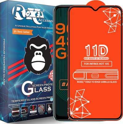 Roxel Edge To Edge Tempered Glass for Infinix Hot 10S(Pack of 1)