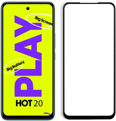 welldesign Edge To Edge Tempered Glass for Infinix Hot 20 Play(Pack of 1)