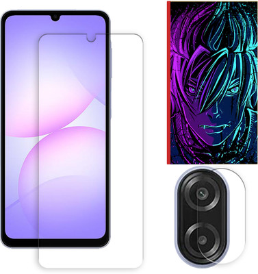 ARBAN Edge To Edge Tempered Glass for Samsung Galaxy A07 4G Tempered Screen Protector | Anti-Scratch | Edge to Edge Full Coverage | 9H Hardness ( 1 FRONT SCREEN GUARD + 1 CAMERA LENS PROTECTOR + 1 FREE BACK EMBOSSED SKIN002 )(Pack of 1)